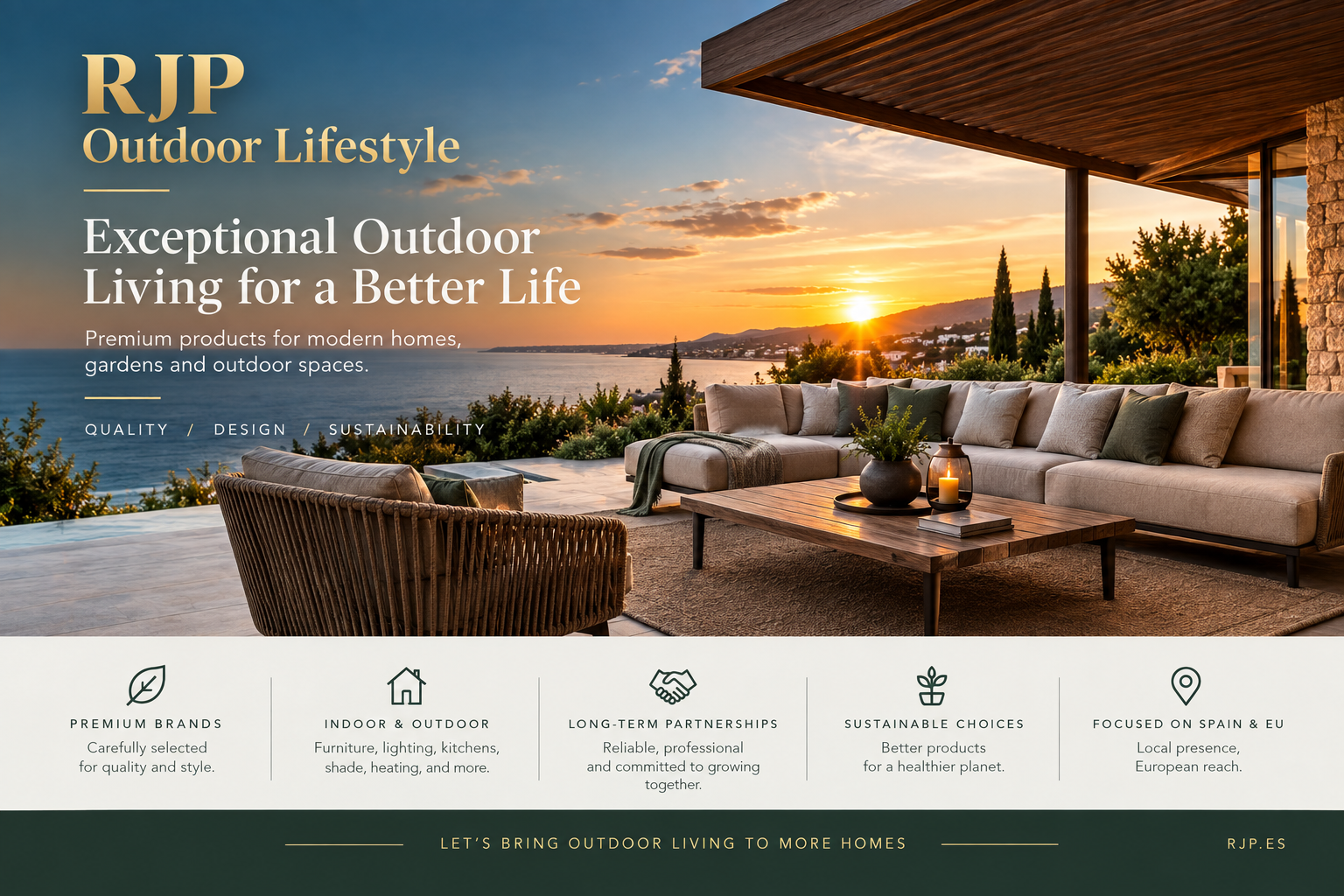RJP Outdoor Lifestyle> — premium outdoor living store project
